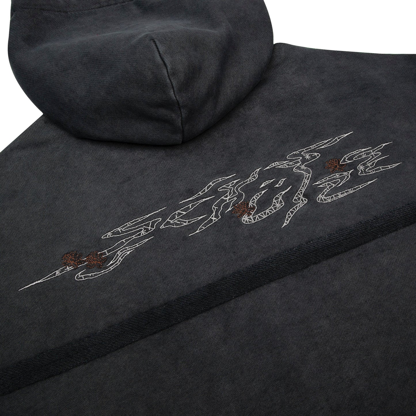 "sashiko" Hoodie anthracite