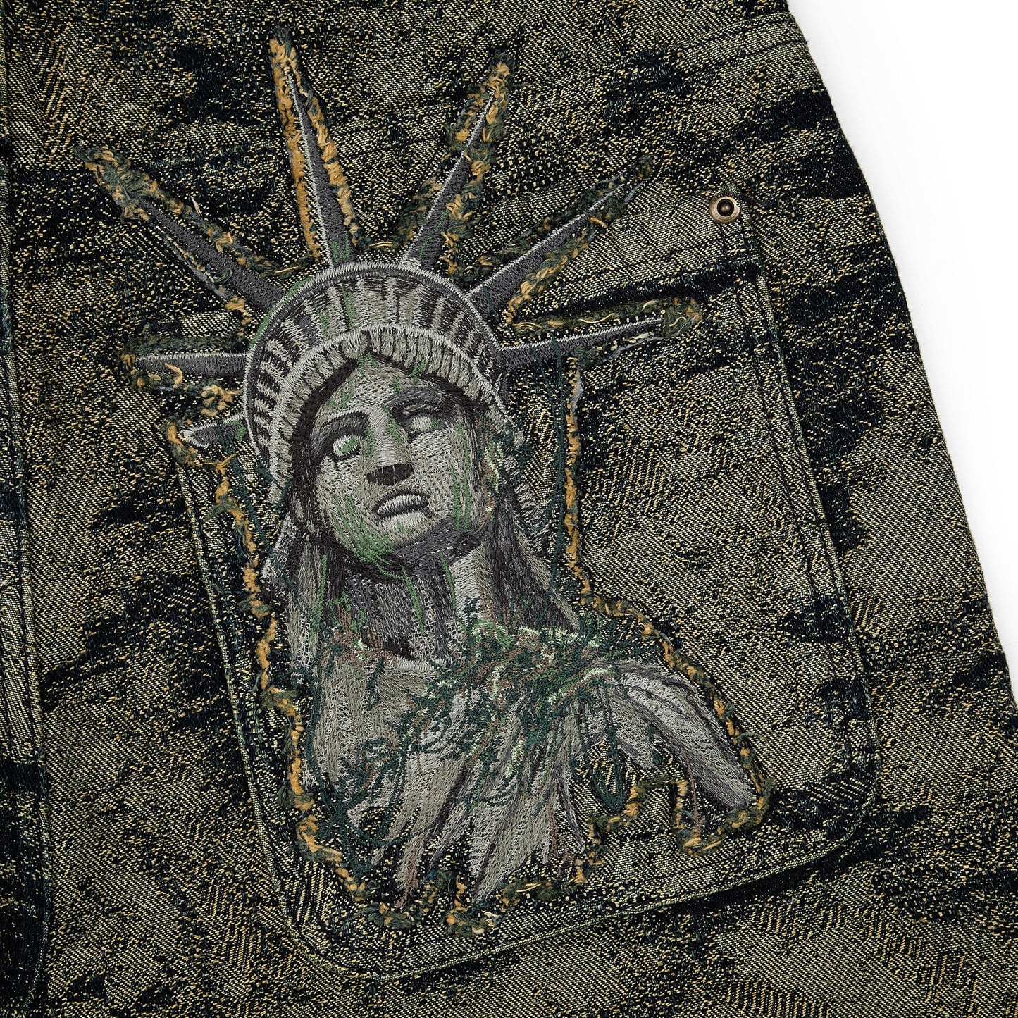 "NYC to RIO" camo Denim