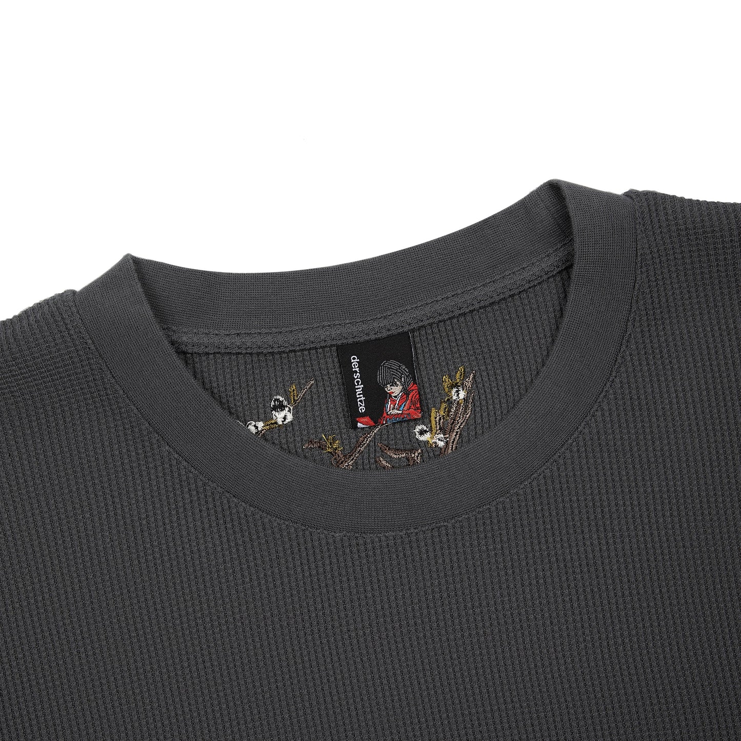 "blossom" waffle Longsleeve anthracite