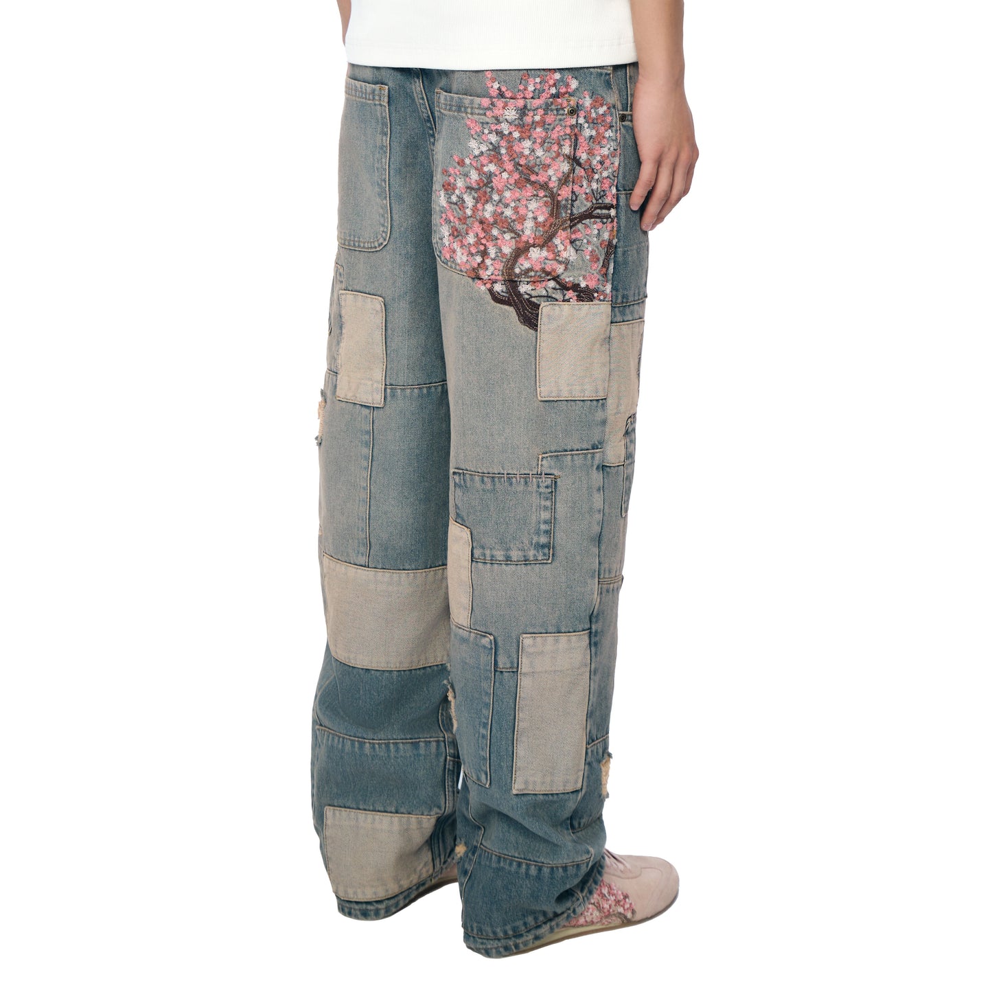 "blossom v2" patchwork Denim light blue