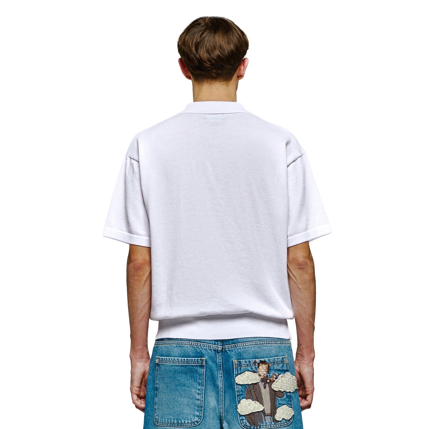 "on air" Polo knit off white