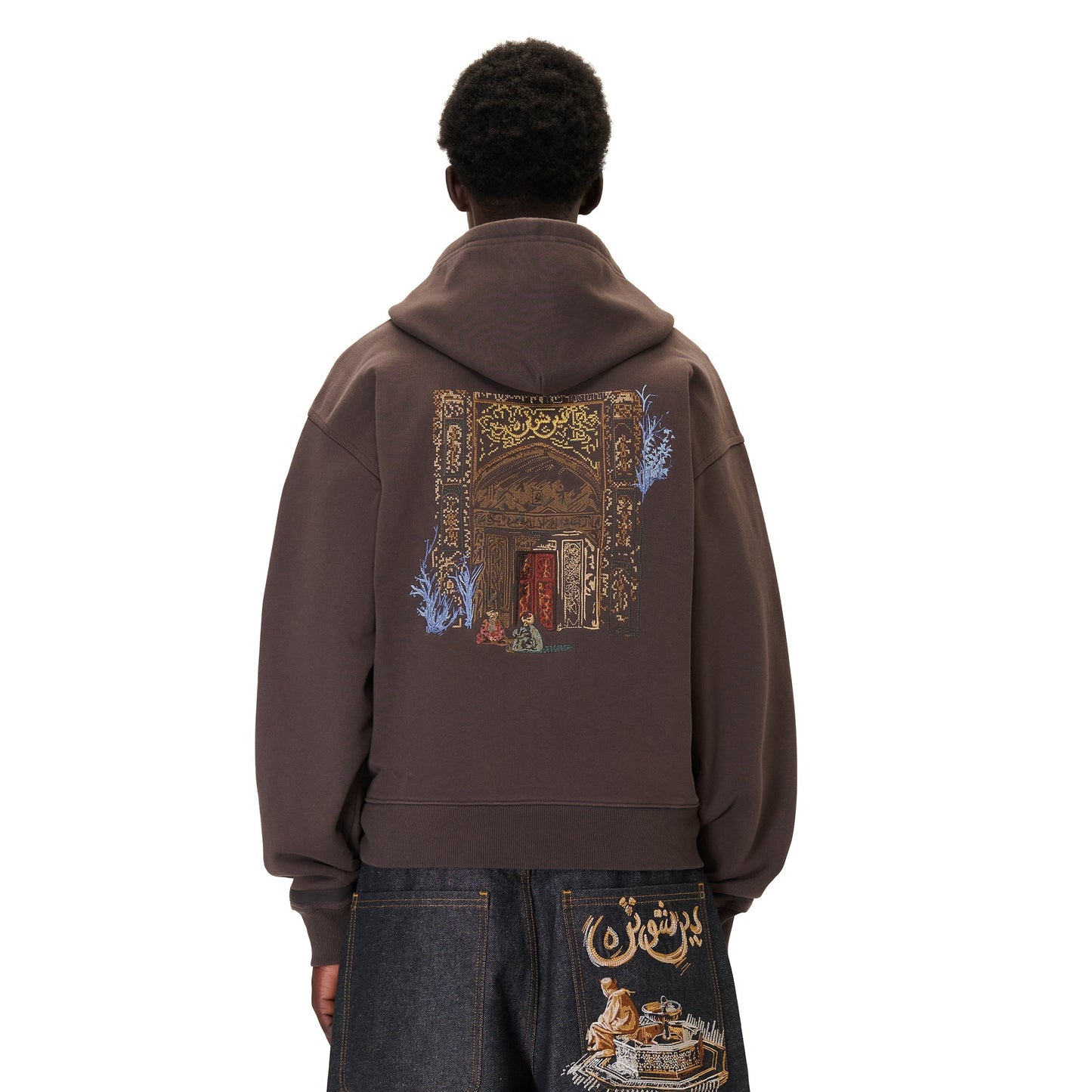 "aziza" Zip Up brown