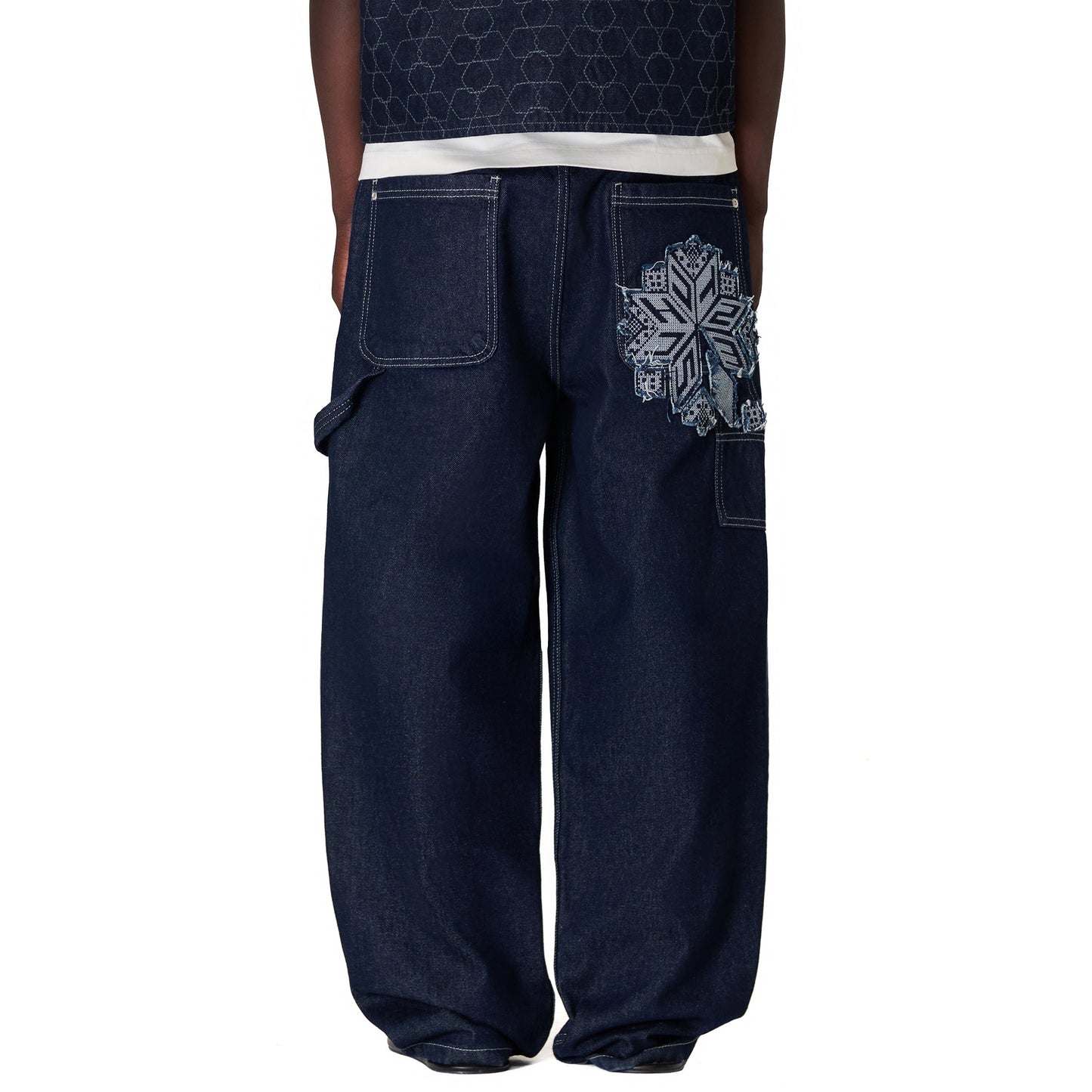 "aziza" indigo raw Denim