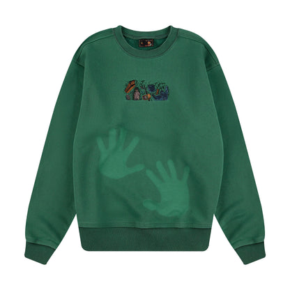 "super kid" crewneck green