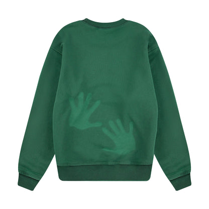 "super kid" crewneck green