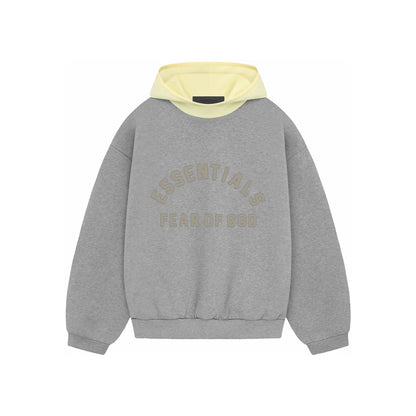 SS24 Hoodie Dark Heather Oatmeal/Garden Yellow