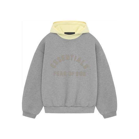 SS24 Hoodie Dark Heather Oatmeal/Garden Yellow