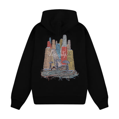 "embroidery" Hoodie black