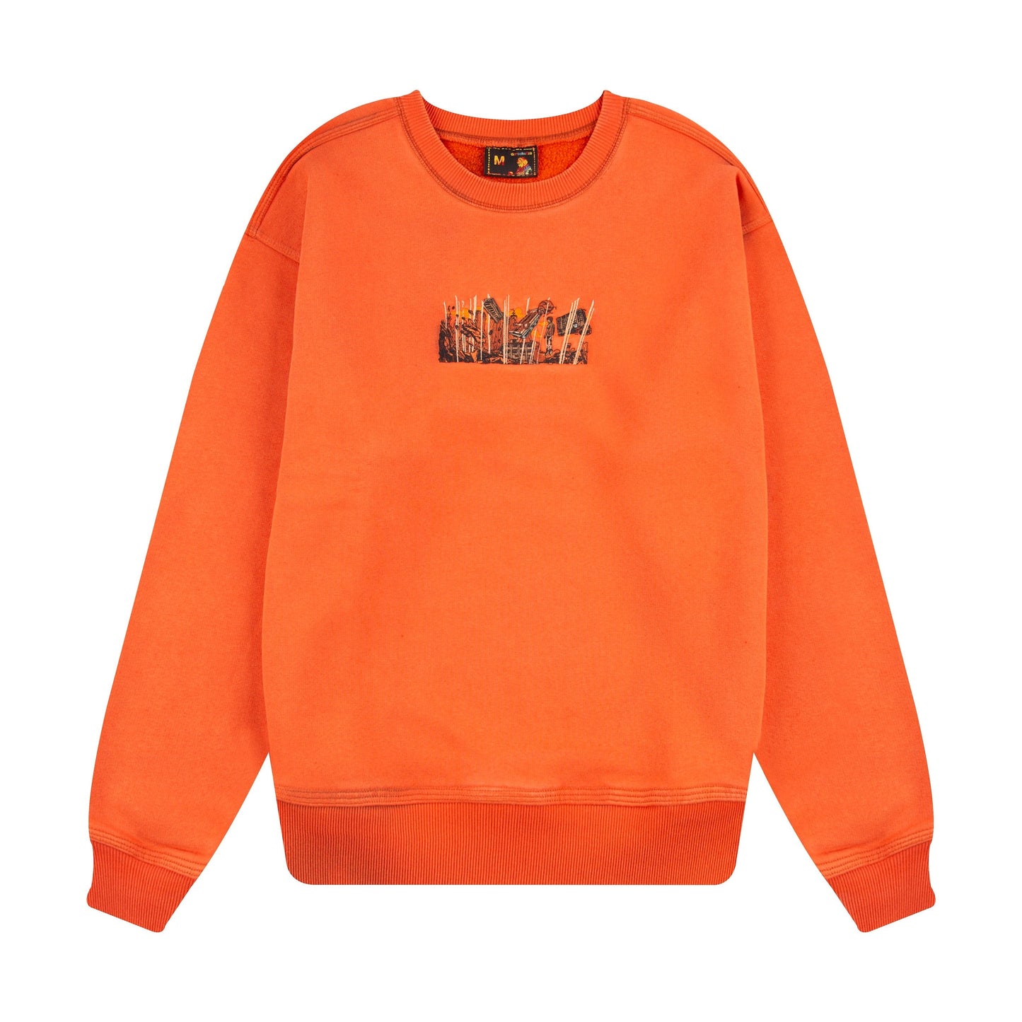 "super kid" crewneck orange