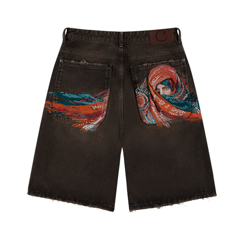 "yasmin v3" Jorts brown updated fit