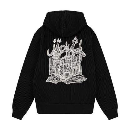 "yasmin v3" Zip Up knit black