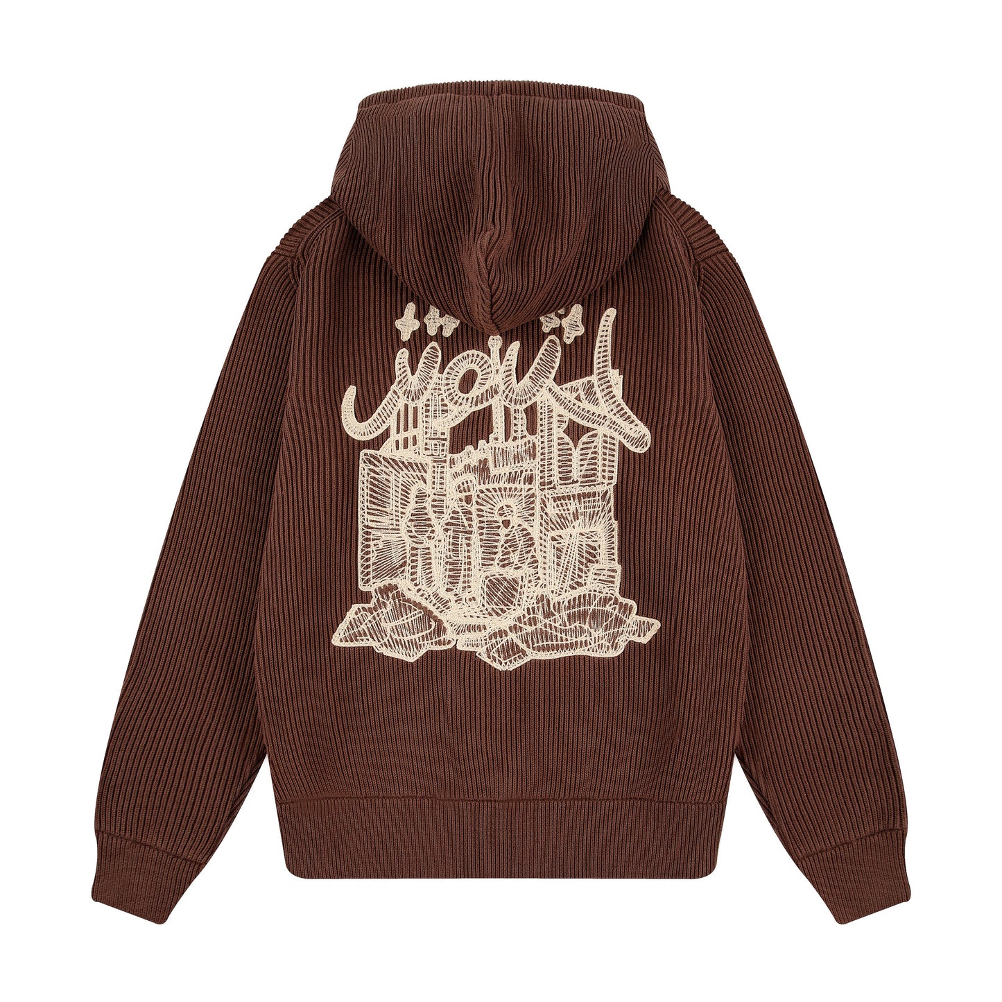 "yasmin v3" Zip Up knit brown