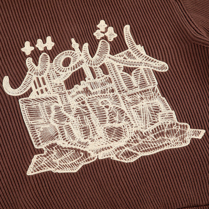 "yasmin v3" Zip Up knit brown