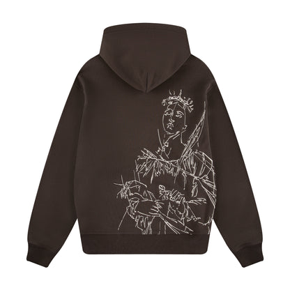 "awakening" Hoodie brown