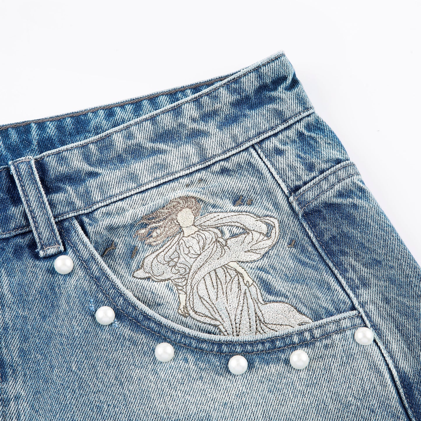 "awakening" Jorts blue
