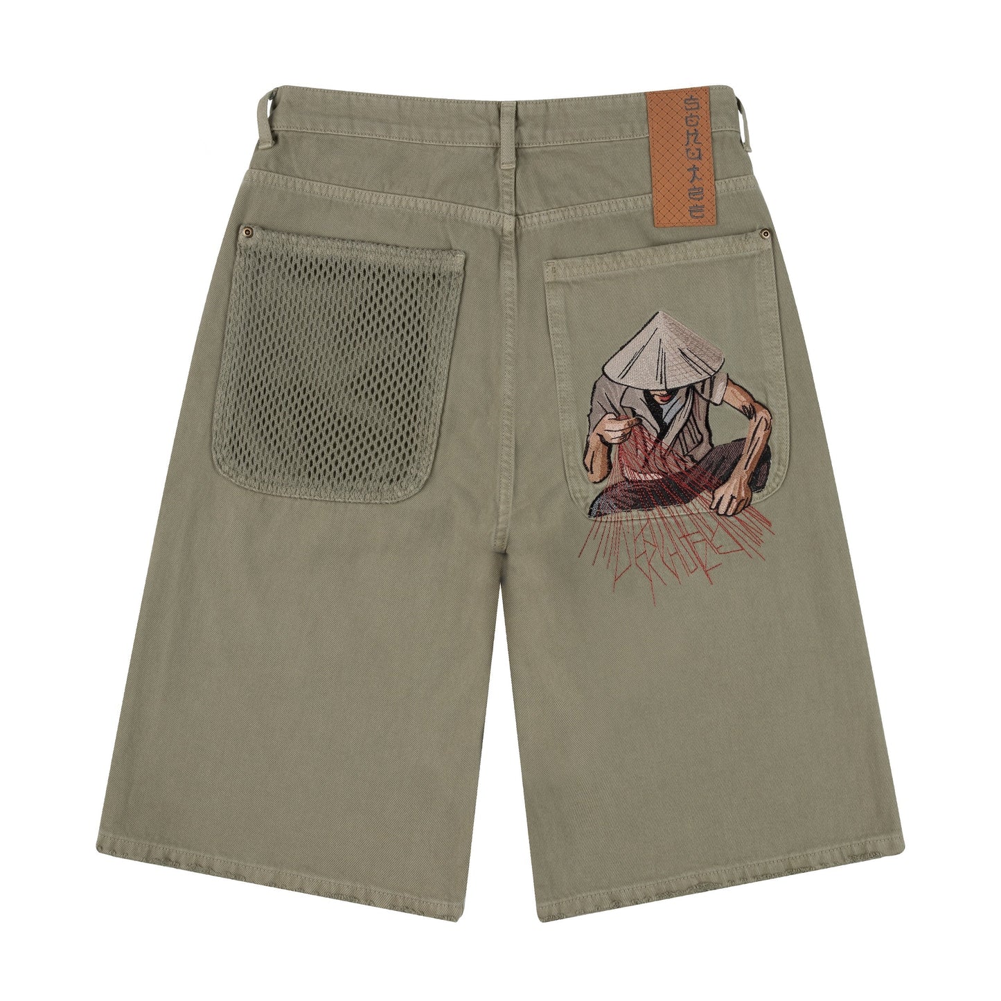 "lotus" Jorts green