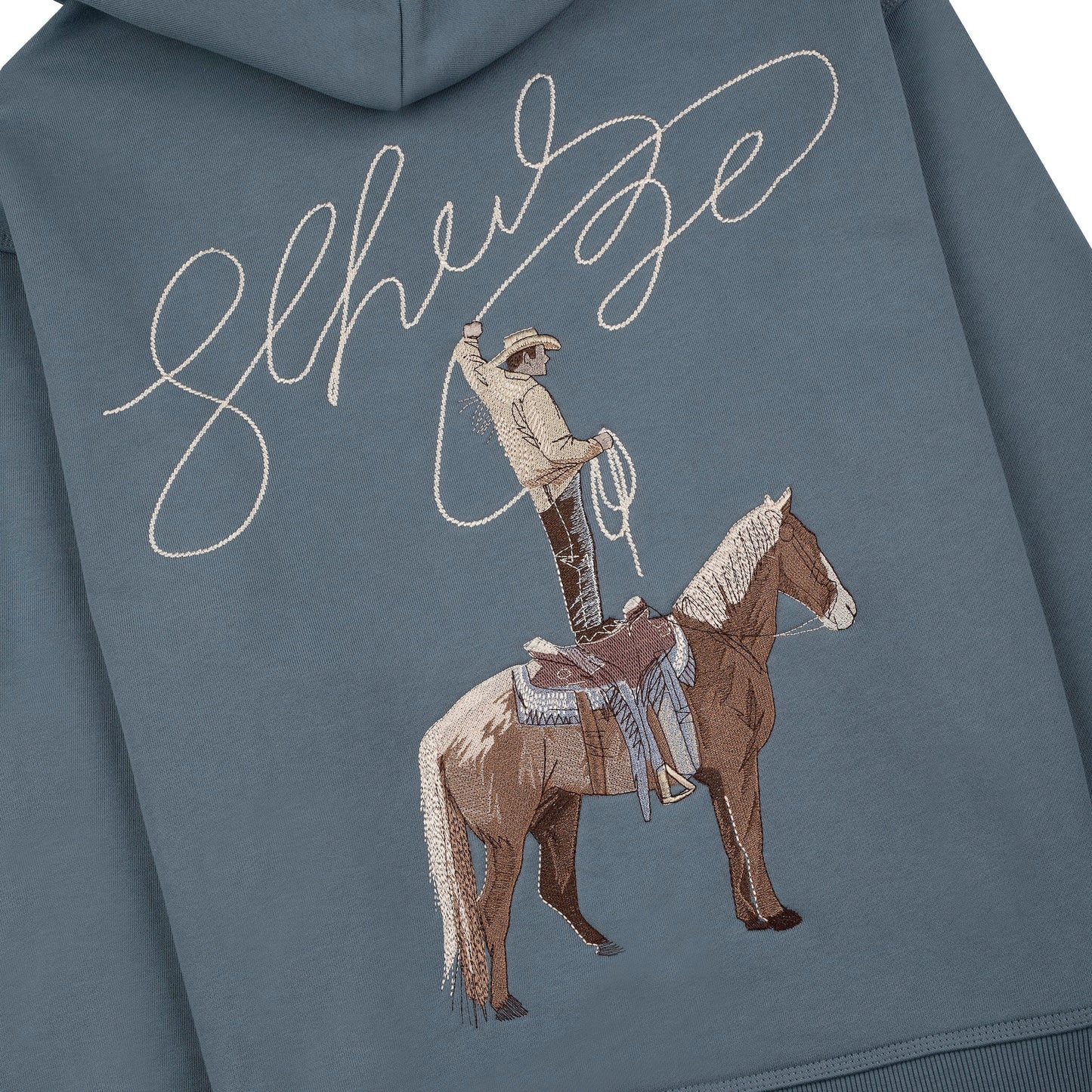 "western" Hoodie blue