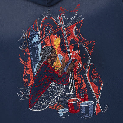 "mosaic" Zip Up Navy