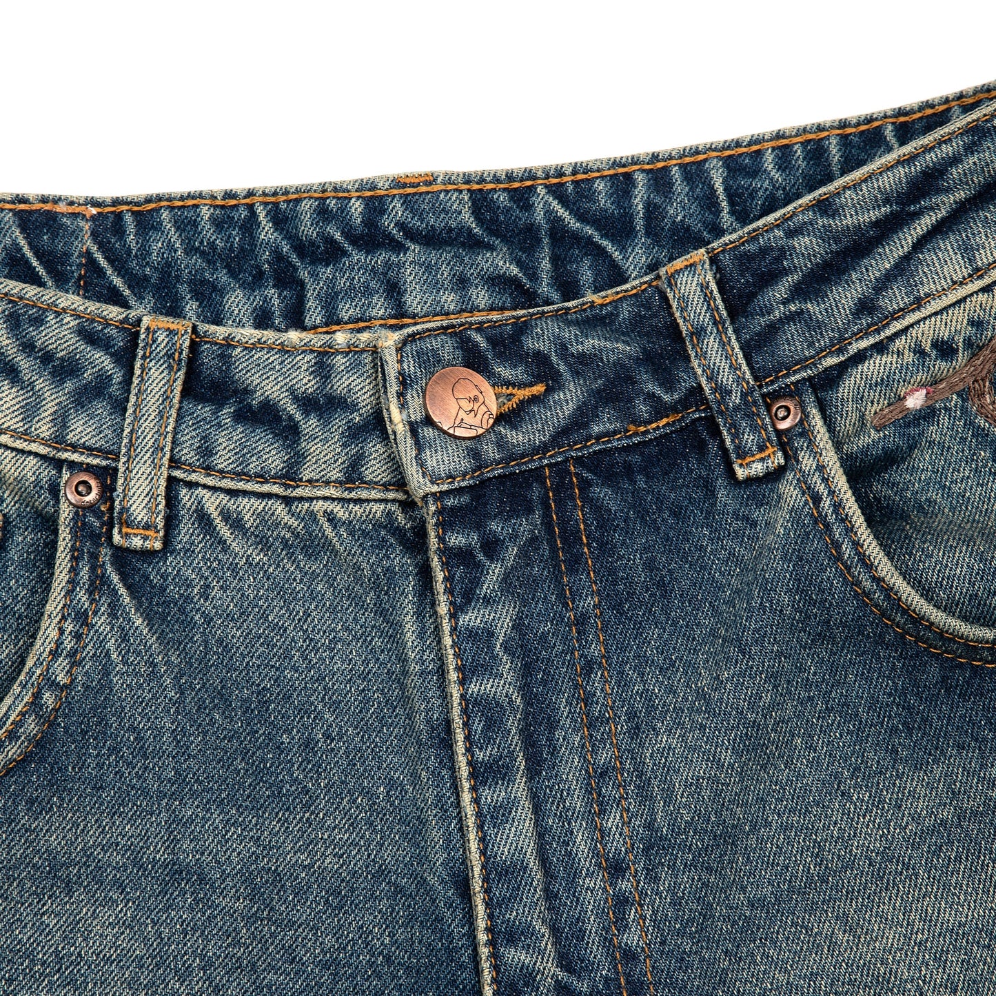 "sashiko v2" patchwork denim blue