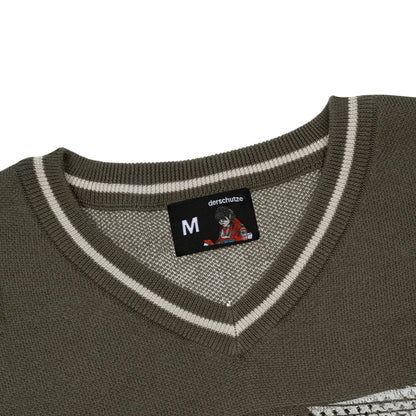 "sashiko v2" knit jersey brown