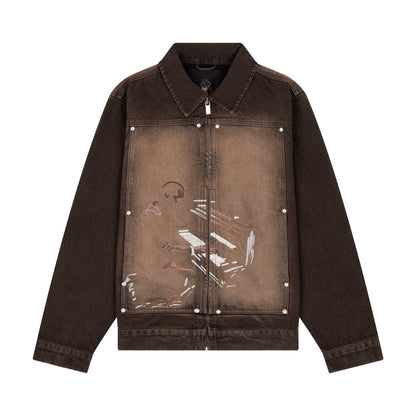 "jazz v2" denim Jacket brown