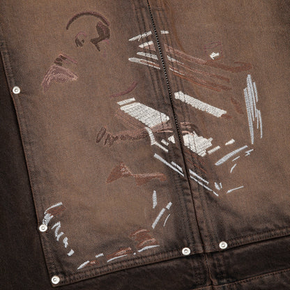 "jazz v2" denim Jacket brown