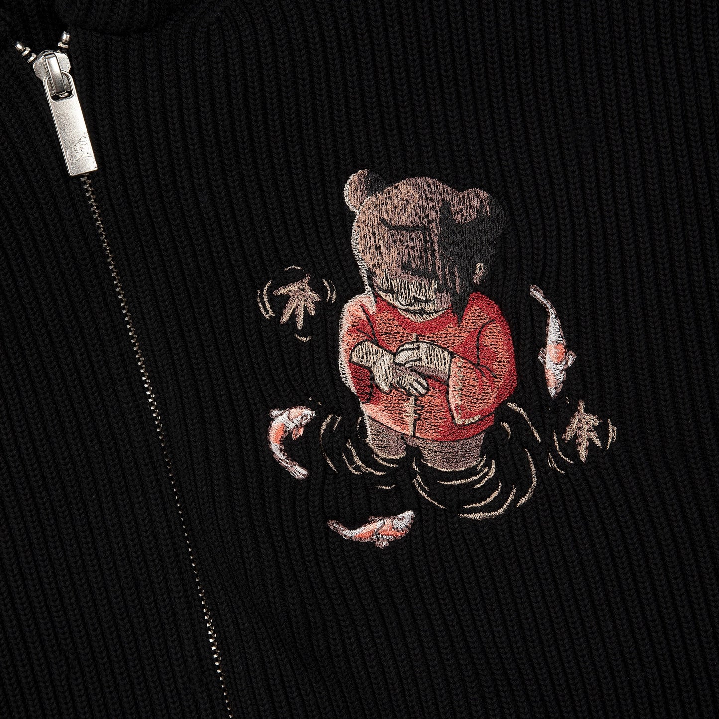 "koi fish" Zip Up knit