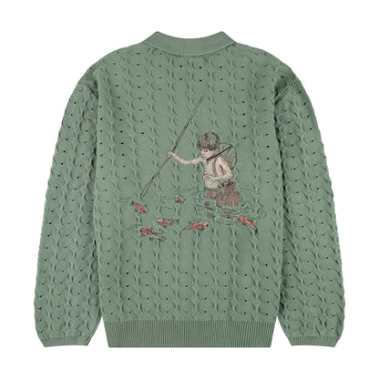 "lotus" longsleeve knit green