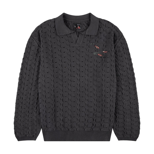 "lotus" longsleeve knit anthracite