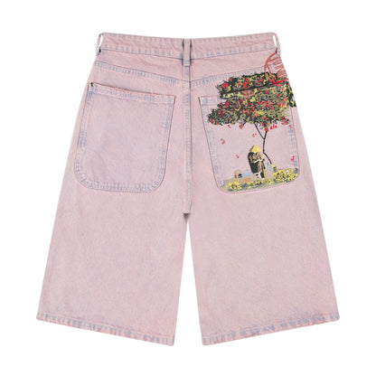 "lotus" Jorts faded rose