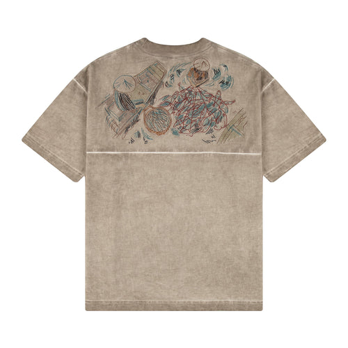 "lotus" T shirt sage green