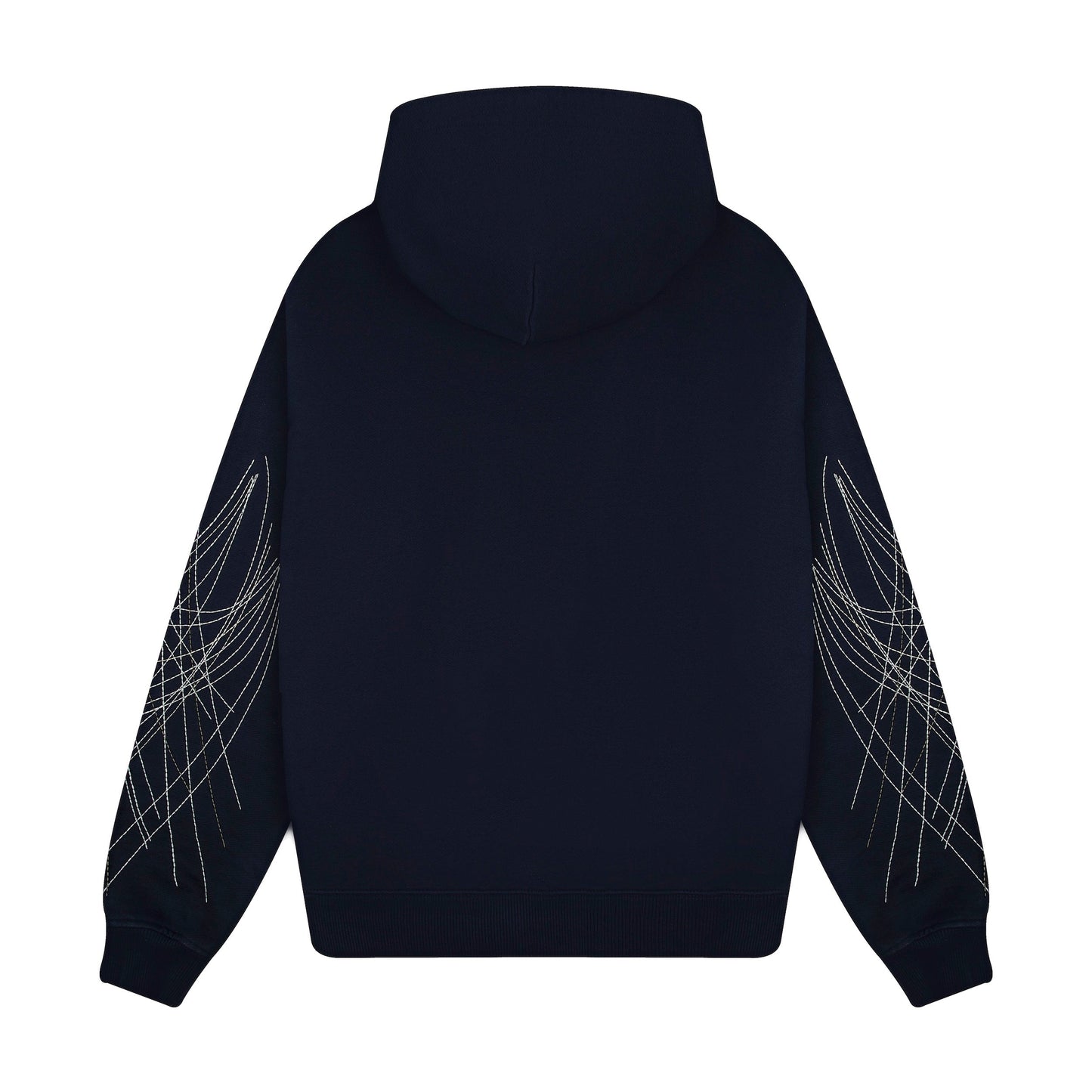 "sashiko" Zip Up navy