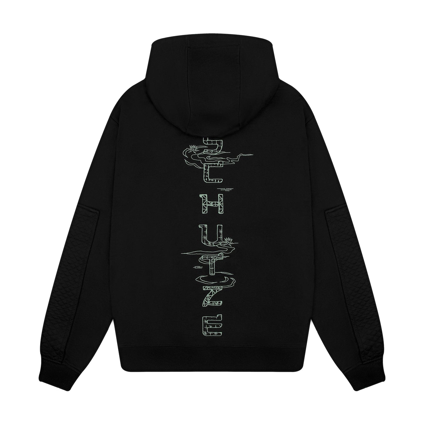 "sashiko" Hoodie black