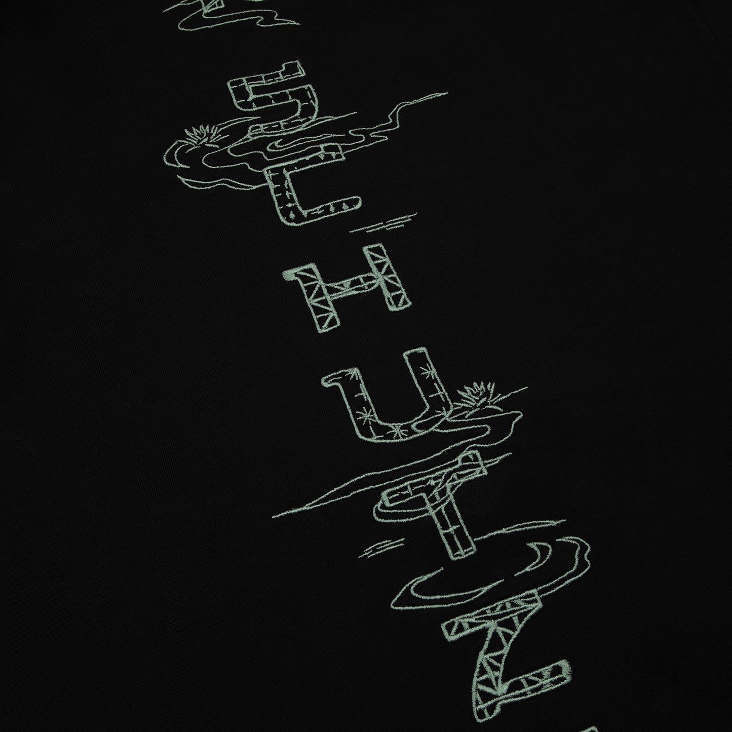 "sashiko" Hoodie black