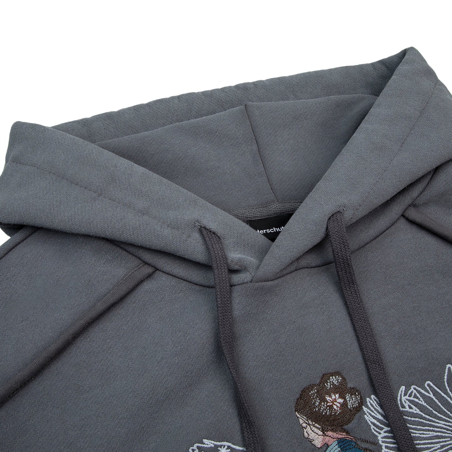 "sashiko" Hoodie grey