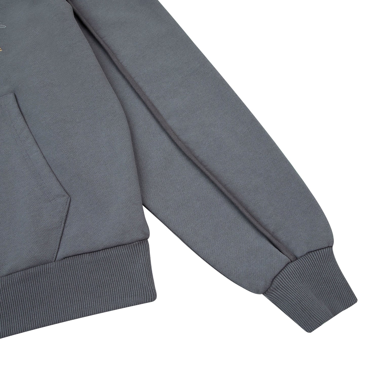 "sashiko" Hoodie grey