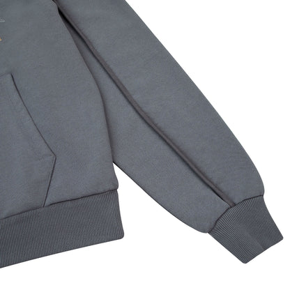 "sashiko" Hoodie grey
