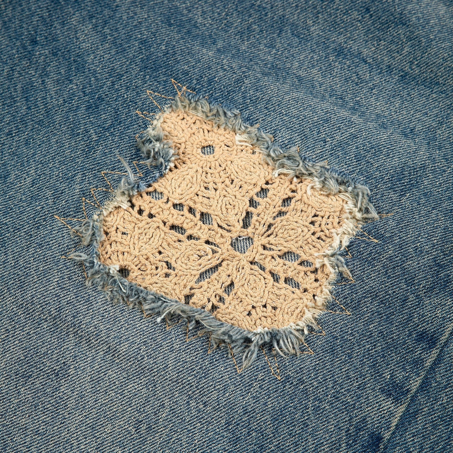 "lotus" Jorts indigo