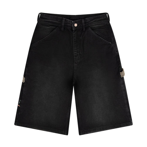 "lotus" Jorts black fishnet