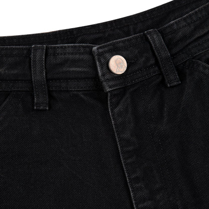 "lotus" Jorts black fishnet