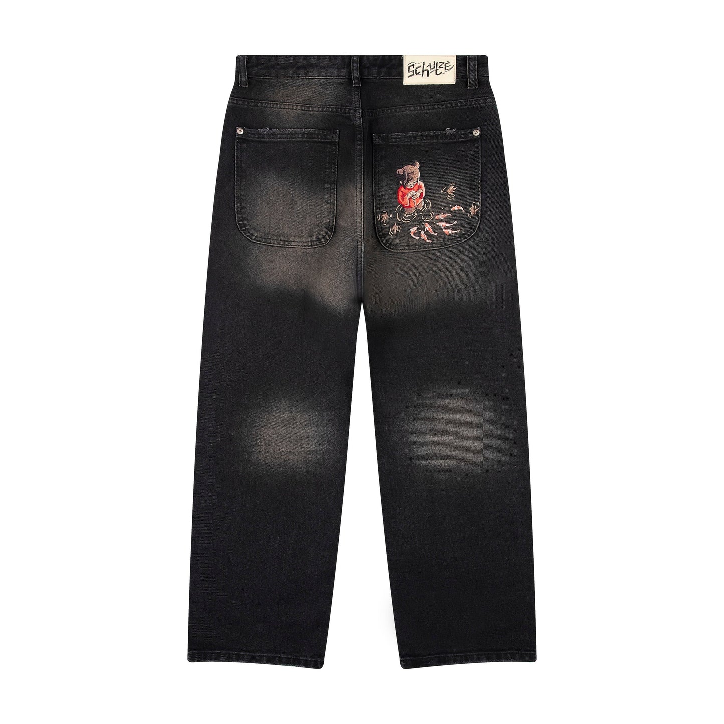 "koi fish v2" denim black