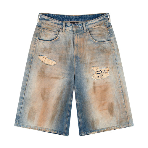 "lotus" Jorts mud wash