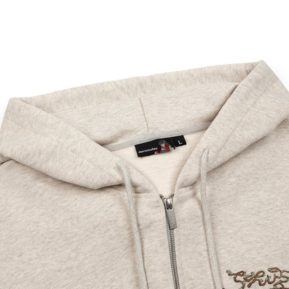 "NYC to RIO" Zip Up grey melange