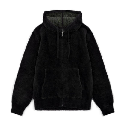 "NYC to RIO" Zip Up knit black