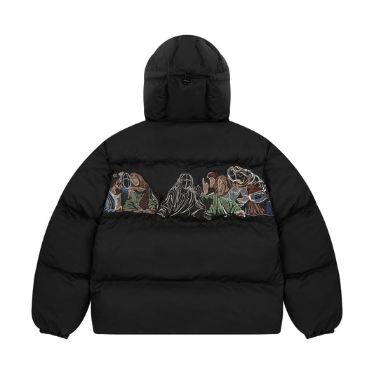 "last supper" Puffer black