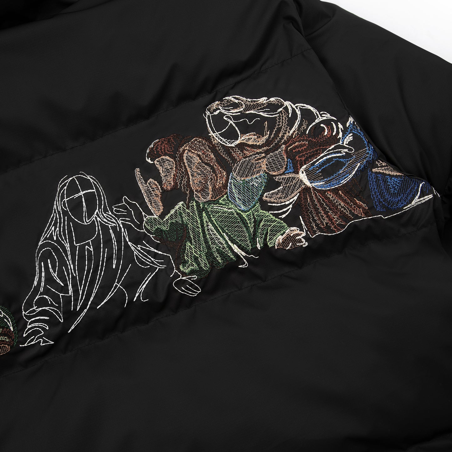 "last supper" Puffer black