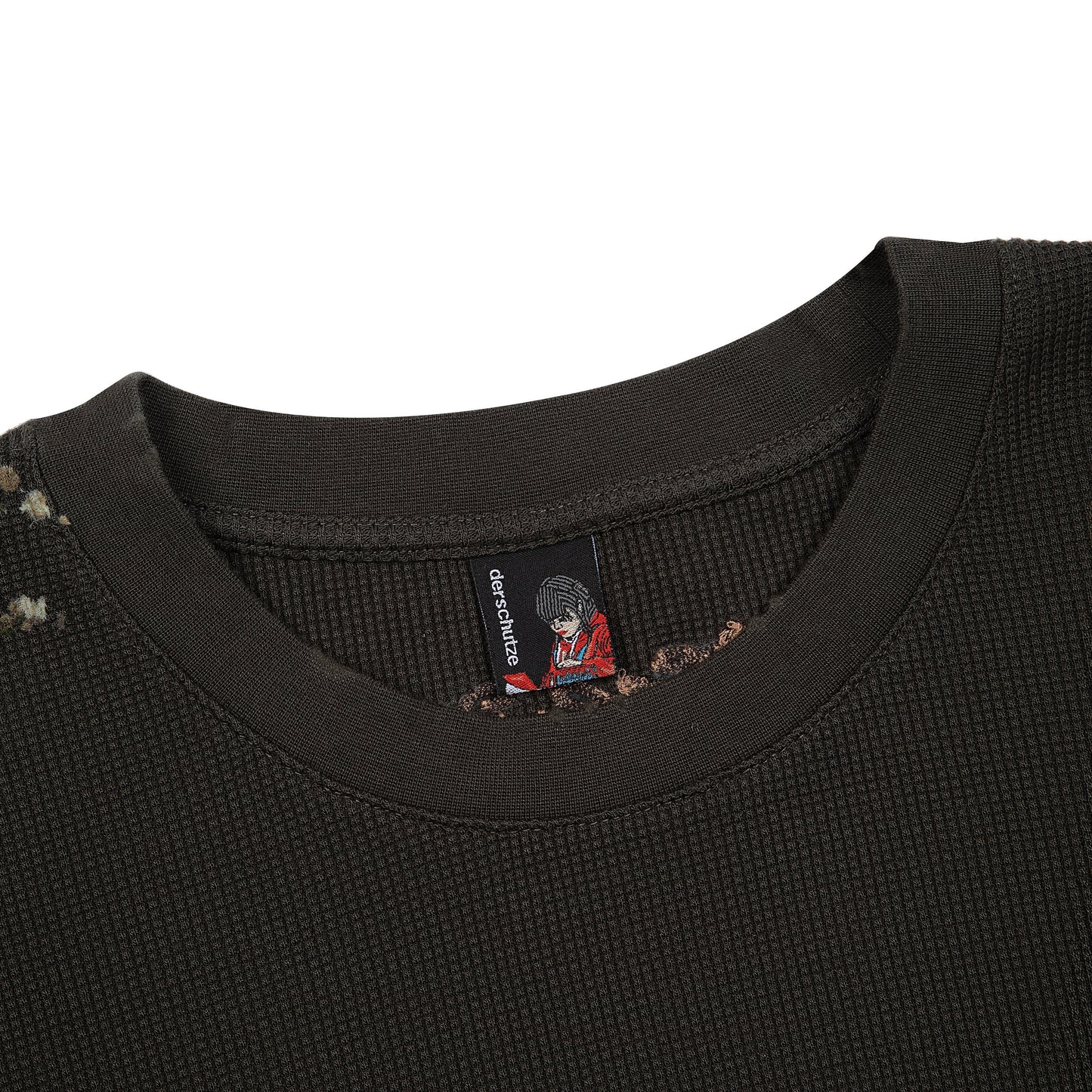 "NYC to RIO" waffle Longsleeve dark forest green