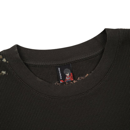 "NYC to RIO" waffle Longsleeve dark forest green