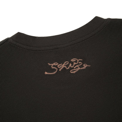 "NYC to RIO" waffle Longsleeve dark forest green