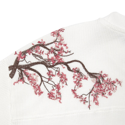 "blossom" waffle Longsleeve white